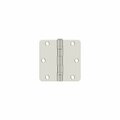 Deltana 3-1/2 x 3-1/2 x 1/4 Radius Hinge; Ball Bearing; Bright Nickel Finish S35R4BB14